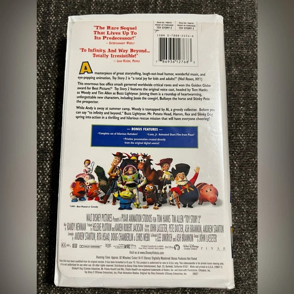 Disney’s “Toy Story 2” VHS Tape - Picture 2 of 4